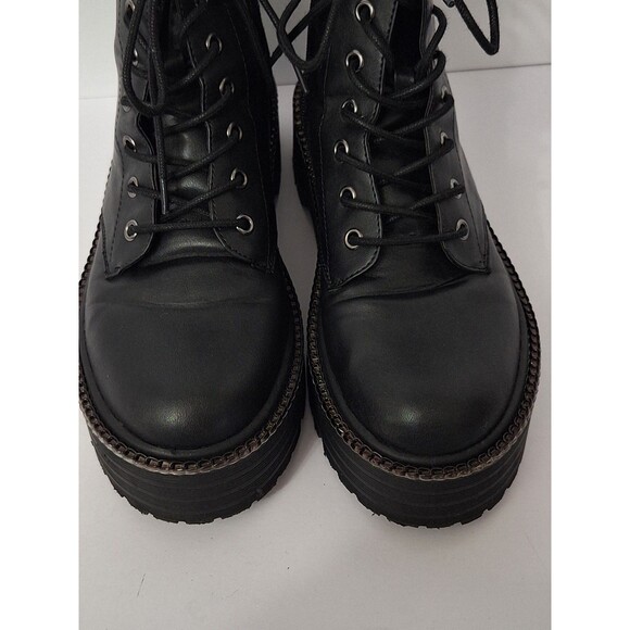 Y2K BCBG Generation Kayte Chunky Platform Combat Boots Womens Sz 10M Gothic - Picture 3 of 12